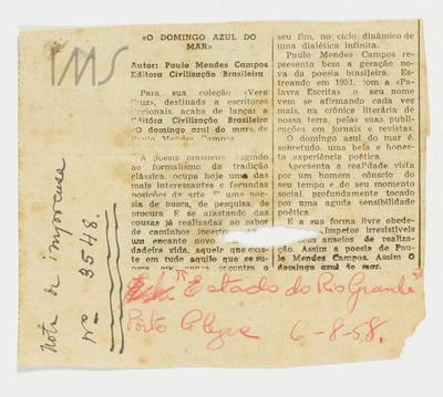 O domingo azul do mar