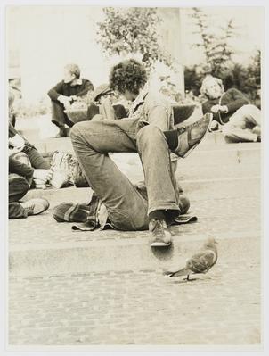 Descanso na escadaria