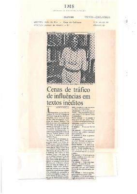Cenas de tráfico de influências em textos inéditos