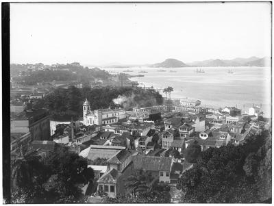 Bairro da Lapa a partir de Santa Teresa, ao fundo o Morro do Castelo