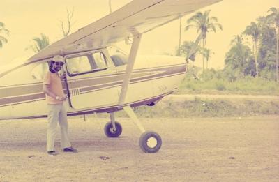Sobrevoo durante filmagens de "Iracema: uma transa amazônica"