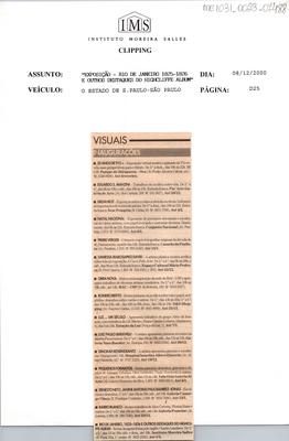 Rio de Janeiro 1825-1826 e outros destaques do Highcliffe Álbum.