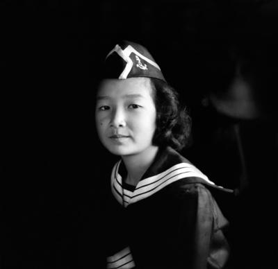 Toyoko, filha de Haruo, desfile de 7 de Setembro