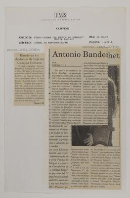 Banderas é destaque de hoje na Casa da Cultura