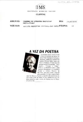 A vez da poetisa