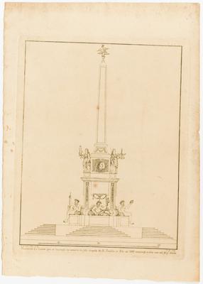 Monumento q a Camera quiz se levantasse em memoria da feliz chegada da R. Familia ao Rio em 1807. começousse a obra mas não foi pª. Diante