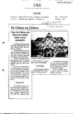 De cabeça na Cultura: Casa da Cultura de Poços de Caldas reúne várias ;exposições