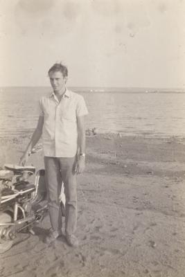 Jorge Bodanzky e sua motocicleta