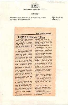 O que é a Casa da Cultura