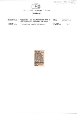 Rio de Janeiro 1825-1826 e outros destaques do Highcliffe Álbum.