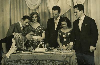 Hebe Camargo e colegas da TV Paulista