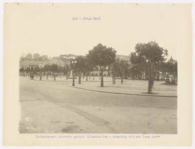 Praça Mauá; substituição da iluminação à gás por incandescente
