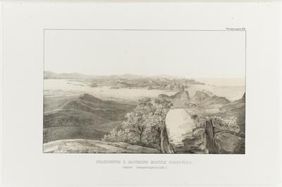 (Vista do cimo do Morro do Corcovado, perto de São Sebastião [do Rio de Janeiro])