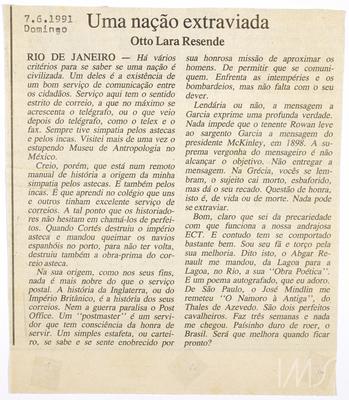 Uma nação extraviada