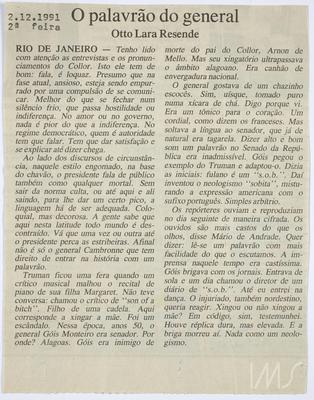 O palavrão do general