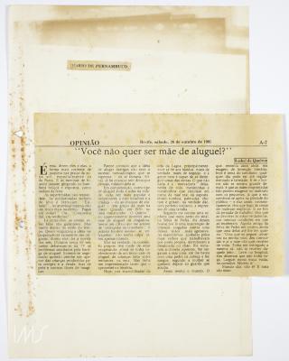 Você não quer ser mãe de aluguel?