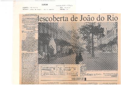 A redescoberta de João do Rio: Inéditos do escritor mostram os PCs do ;início do século