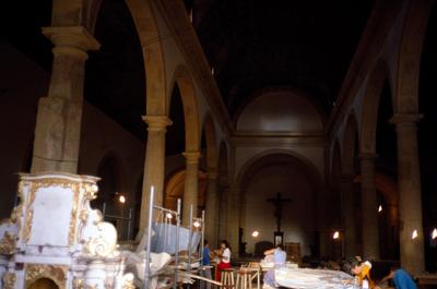 Igreja da Sé em obras - interior