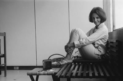 Lena Coelho dos Santos no alojamento dos professores (Colina)