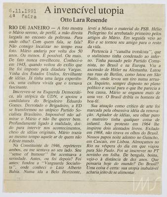 A invencível utopia