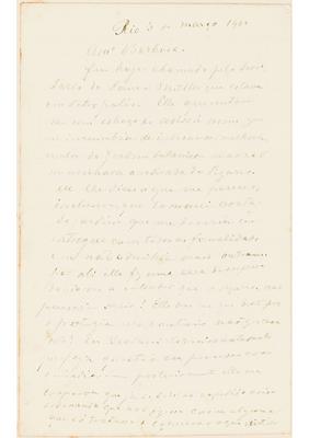 [Carta do Barão de Capanema a João Barbosa Rodrigues, escrita do Rio de Janeiro em 3 de março de 1904]