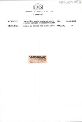 Rio de Janeiro 1825-1826 e outros destaques do Highcliffe Álbum.