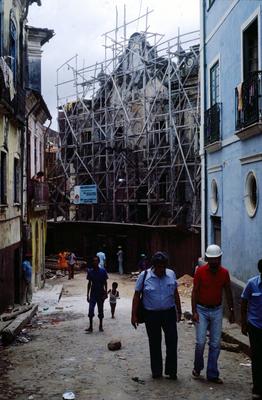 Solar Ferrão em obras, antes da restauração