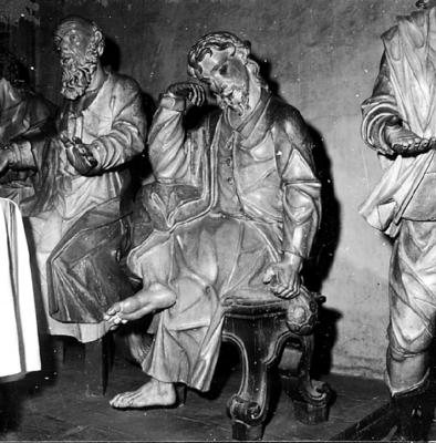 Via Crucis, Passos da Paixão, esculturas de Aleijadinho, Judas Iscariotes no Passo da Ceia