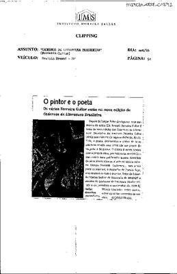 O pintor e poeta: Os vários Ferreia Gullar estão na nova edição de Cadernos ;de Literatura Brasileira