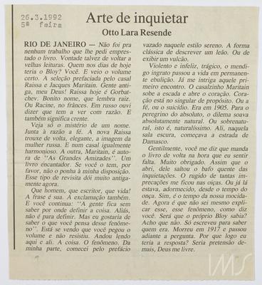 Arte de inquietar