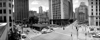Vista da praça do Patriarca e igreja de Santo Antônio