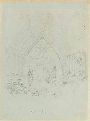 [Estudo para interior de aldeia indígena]