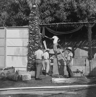 Preparativos para festa junina no Sítio Burle Marx