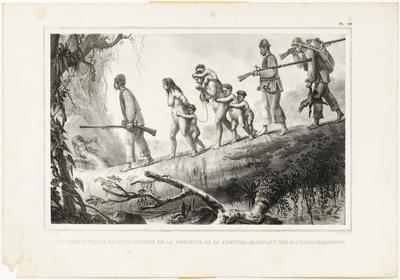 (Soldados índios de Curitiba levando selvagens cativas)