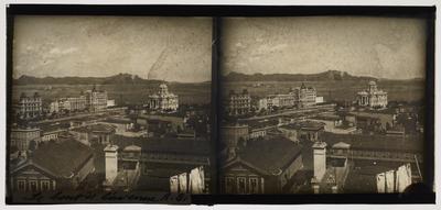 Avenida Central (atual Rio Branco) e Palácio Monroe (ao fundo); tomados da Avenida República do Paraguai