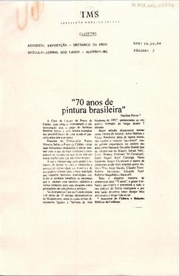 "70 anos de pintura brasileira"