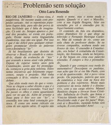 Problemão sem solução