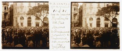 Revolução de 1930; populares e revolucionários na avenida Rio Branco