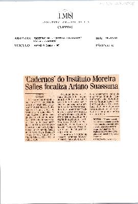 Cadernos do Instituto Moreira Salles focaliza Ariano Suassuna