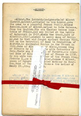 Apontamentos sobre a genealogia da família Albret