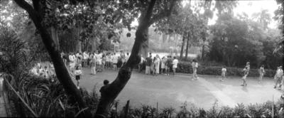 Visitantes no Jardim Zoológico