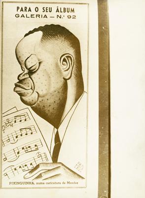 Pixinguinha (caricatura - reprodução de periódico)