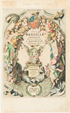 Res Brasiliæ Imperante Illustmo. Comite I. Mauritio. Nassoviae etc. Comite. Seneca in Medea. Tiphisque Novos Deteget Orbes. CMID