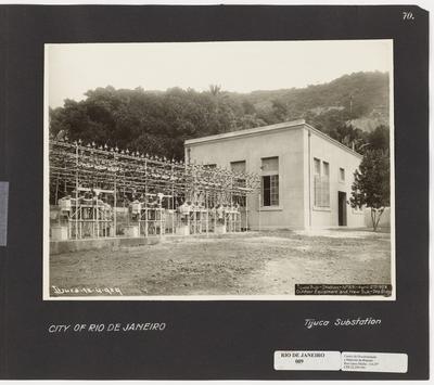 Nova subestação de energia elétrica da Tijuca; equipamentos de distribuição ao ar livre