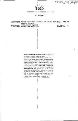 Introdução à História da Arte no Brasil