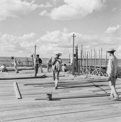 Trabalhadores na construção de Brasília