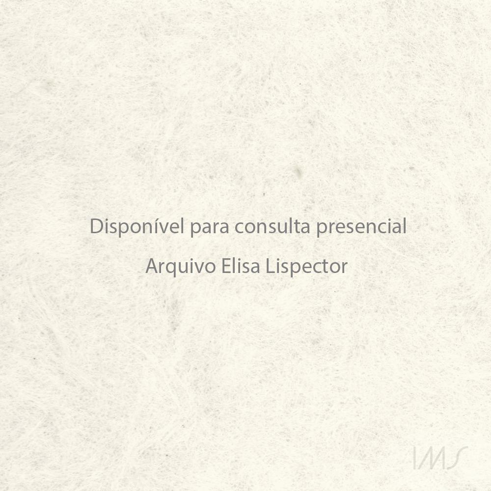 -;Em que pesem as considerações...;-;-;-;-;-;-;-;-;-;Elisa Lispector ficcionista;-;-;-;-;-;-;-;-;-;O discurso do silêncio: a narrativa dinâmica de Clarice Lispector;-;-;-;-;-;-;-;-;-;-;-;-;15 contam histórias, reunindo contos inéditos...;-;-;-;-;-;-;-;-;-;-;Carmen Balcells Agência Literária;Alguns dos seus trabalhos;A chuva por testemunho;A rosa;Texto/improviso;-;-;-;-;-;-;-;-;-;-;-;-;-;-;-;-;-;-;-;-;-;-;-;-;-;-;-;-;-;-;[Ministério do Trabalho e Previdência Social];-;-;-;-