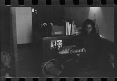 Lena Coelho dos Santos no alojamento dos professores (Colina)