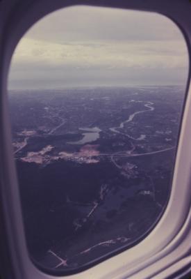 Vista da janela do avião