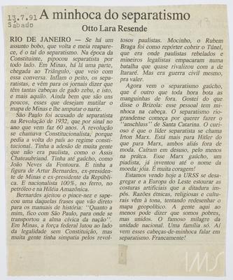 A minhoca do separatismo